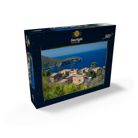 View over Lluc Alcari into the Cala de Deia, Mallorca, Balearic Islands, Spain 500 Jigsaw Puzzle box view1
