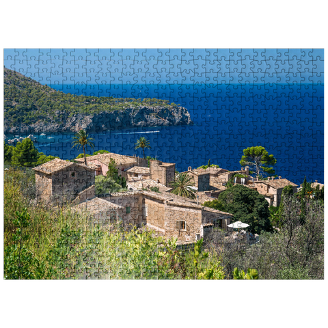 puzzleplate View over Lluc Alcari into the Cala de Deia, Mallorca, Balearic Islands, Spain 500 Jigsaw Puzzle