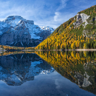 Braies Lake in the Fanes-Sennes-Braies Nature Park against Seekofel, Dolomites, Trentino-South Tyrol 100 Jigsaw Puzzle 3D Modell