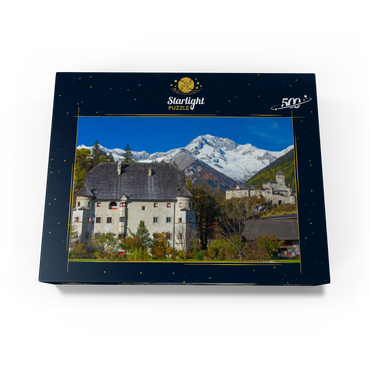 Castle Taufers in Sand in Taufers against Schwarzenstein, Dolomites, Trentino-South Tyrol 500 Jigsaw Puzzle box view1
