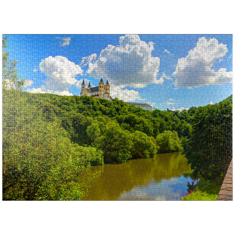 puzzleplate Arnstein Monastery near Obernhof above the Lahn River, Rhineland-Palatinate, Germany 1000 Jigsaw Puzzle