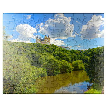 puzzleplate Arnstein Monastery near Obernhof above the Lahn River, Rhineland-Palatinate, Germany 100 Jigsaw Puzzle