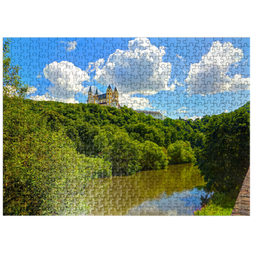 puzzleplate Arnstein Monastery near Obernhof above the Lahn River, Rhineland-Palatinate, Germany 500 Jigsaw Puzzle