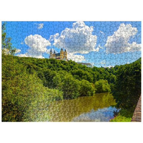 puzzleplate Arnstein Monastery near Obernhof above the Lahn River, Rhineland-Palatinate, Germany 500 Jigsaw Puzzle