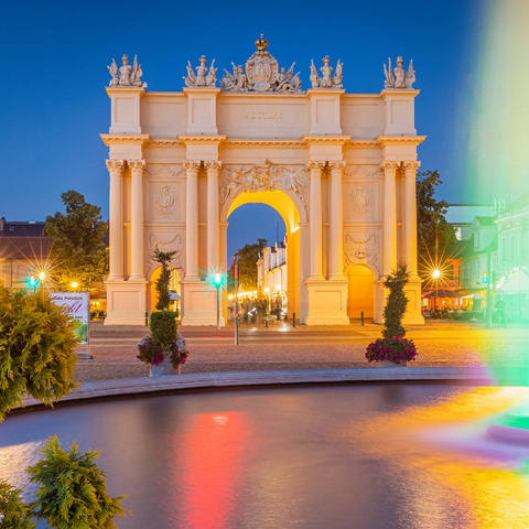 Fountain in front of the Brandenburg Gate at Luisenplatz in the evening 1000 Jigsaw Puzzle 3D Modell