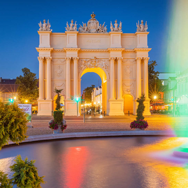 Fountain in front of the Brandenburg Gate at Luisenplatz in the evening 100 Jigsaw Puzzle 3D Modell