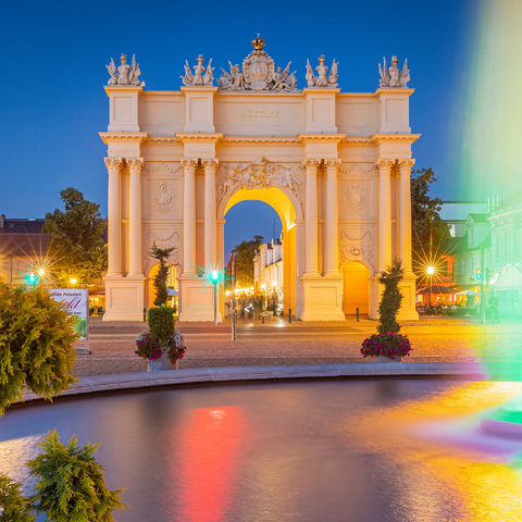 Fountain in front of the Brandenburg Gate at Luisenplatz in the evening 500 Jigsaw Puzzle 3D Modell