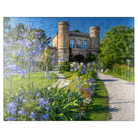 puzzleplate Gatehouse at the Orangery in the Botanical Garden in the Palace Garden of Karlsruhe Palace 100 Jigsaw Puzzle