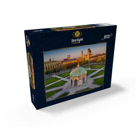 Diana temple with the Frauenkirche and the Theatinerkirche in the sunrise 1000 Jigsaw Puzzle box view1