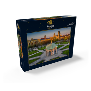 Diana temple with the Frauenkirche and the Theatinerkirche in the sunrise 500 Jigsaw Puzzle box view1
