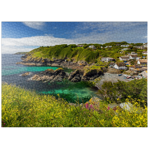 puzzleplate Fishing village Cadgwith on the Lizard Peninsula, Cornwall 1000 Jigsaw Puzzle