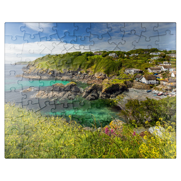 puzzleplate Fishing village Cadgwith on the Lizard Peninsula, Cornwall 100 Jigsaw Puzzle