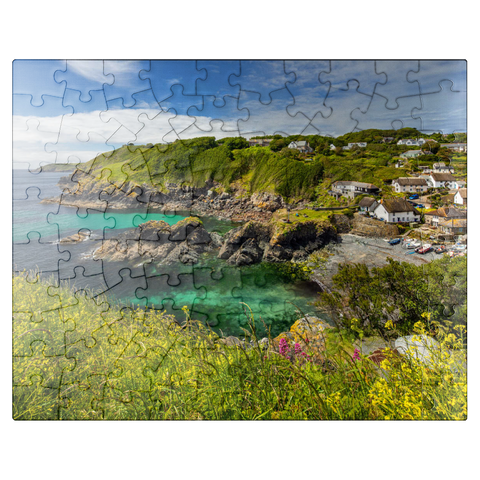 puzzleplate Fishing village Cadgwith on the Lizard Peninsula, Cornwall 100 Jigsaw Puzzle