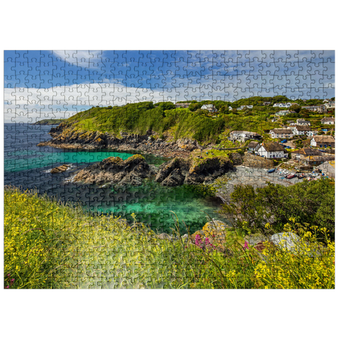 puzzleplate Fishing village Cadgwith on the Lizard Peninsula, Cornwall 500 Jigsaw Puzzle