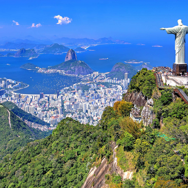 Christ statue Cristo Redentor on Corcovado (710m), Rio de Janeiro, Brazil 500 Jigsaw Puzzle 3D Modell