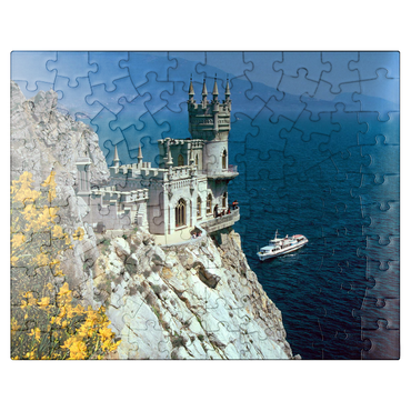 puzzleplate Rock castle Schalbennest near Yalta, Crimean Peninsula, Ukraine 100 Jigsaw Puzzle