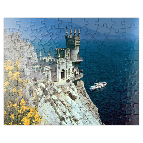 puzzleplate Rock castle Schalbennest near Yalta, Crimean Peninsula, Ukraine 100 Jigsaw Puzzle