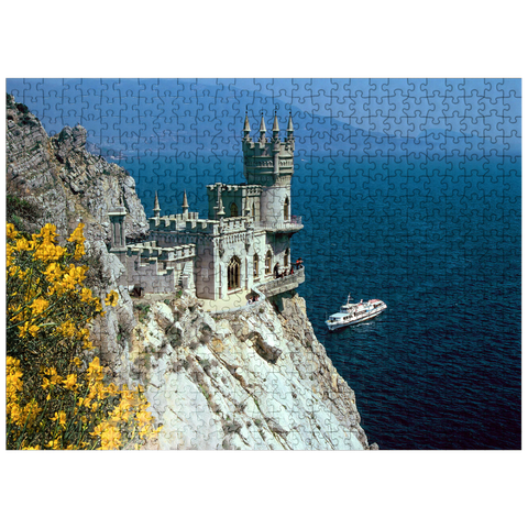 puzzleplate Rock castle Schalbennest near Yalta, Crimean Peninsula, Ukraine 500 Jigsaw Puzzle