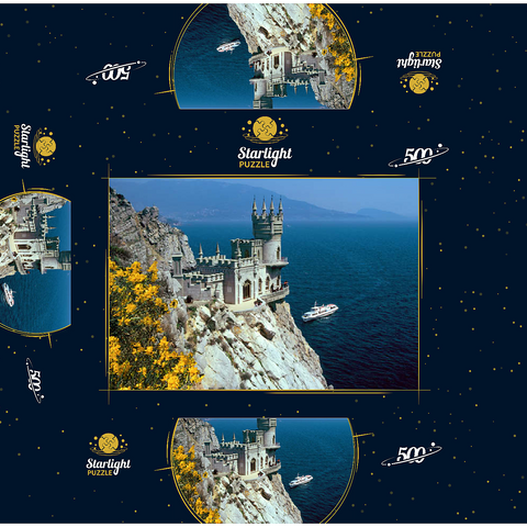 Rock castle Schalbennest near Yalta, Crimean Peninsula, Ukraine 500 Jigsaw Puzzle box 3D Modell