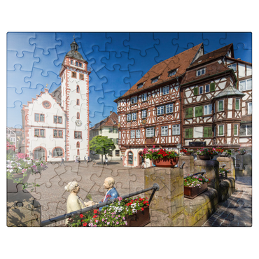 puzzleplate City Hall and Palm's House on the Market Square 100 Jigsaw Puzzle