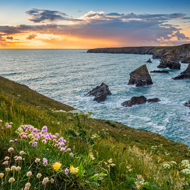 Coast at Bedruthan Steps north of Newquay, North Coast, Cornwall 1000 Jigsaw Puzzle 3D Modell