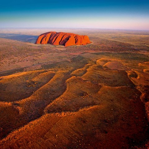 Aerial view with view to Uluru, Uluru-Kata-Tjuta National Park, Northern Territory, Australia 1000 Jigsaw Puzzle 3D Modell