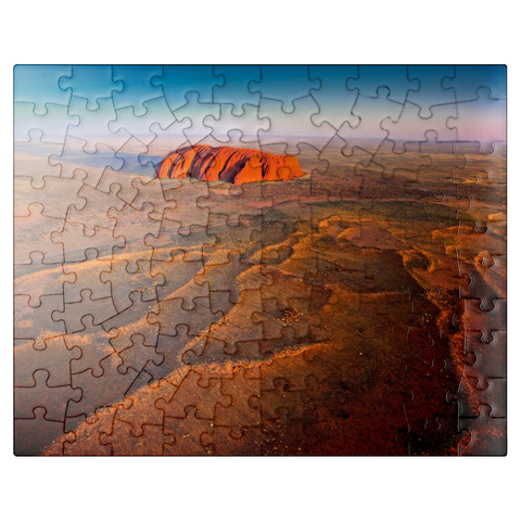 puzzleplate Aerial view with view to Uluru, Uluru-Kata-Tjuta National Park, Northern Territory, Australia 100 Jigsaw Puzzle