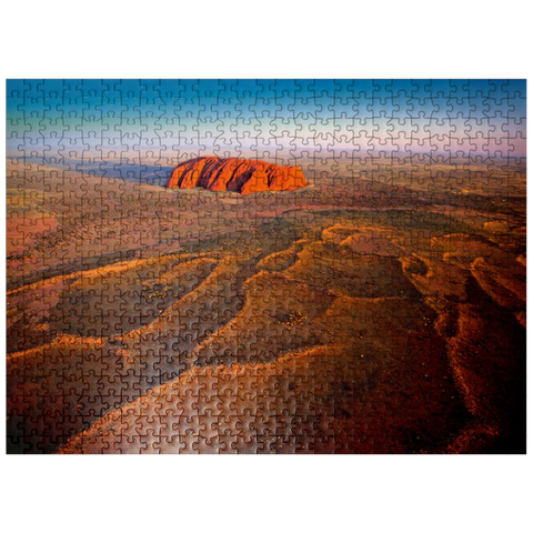 puzzleplate Aerial view with view to Uluru, Uluru-Kata-Tjuta National Park, Northern Territory, Australia 500 Jigsaw Puzzle