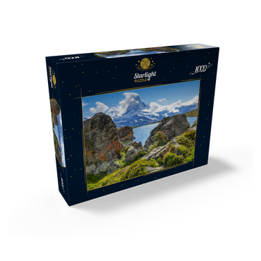 Stellisee mountain lake with the Matterhorn (4478m) 1000 Jigsaw Puzzle box view1