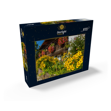 House decorated with flowers in the district of Garmisch 1000 Jigsaw Puzzle box view1