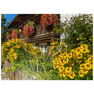 puzzleplate House decorated with flowers in the district of Garmisch 500 Jigsaw Puzzle