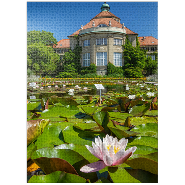 puzzleplate Water lily pond in the ornamental courtyard in the botanical garden 1000 Jigsaw Puzzle