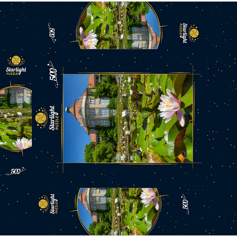 Water lily pond in the ornamental courtyard in the botanical garden 500 Jigsaw Puzzle box 3D Modell