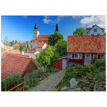 puzzleplate Old town with St. Mary's Cathedral, Visby, Gotland, Sweden 1000 Jigsaw Puzzle