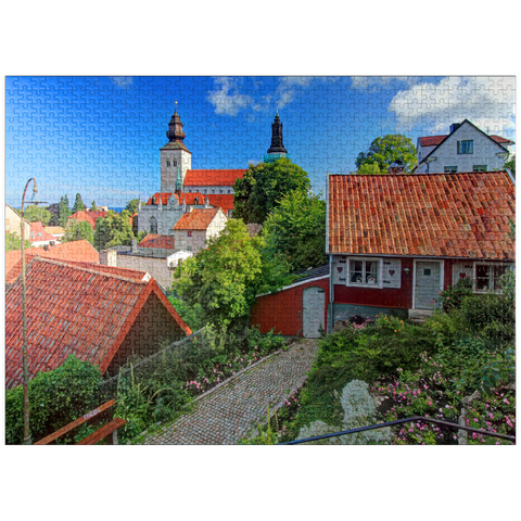 puzzleplate Old town with St. Mary's Cathedral, Visby, Gotland, Sweden 1000 Jigsaw Puzzle
