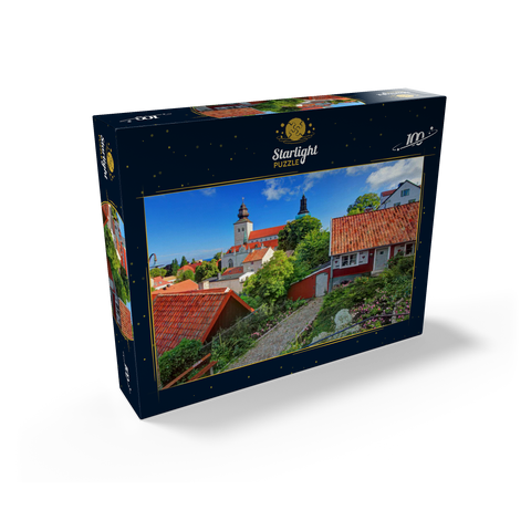 Old town with St. Mary's Cathedral, Visby, Gotland, Sweden 100 Jigsaw Puzzle box view1