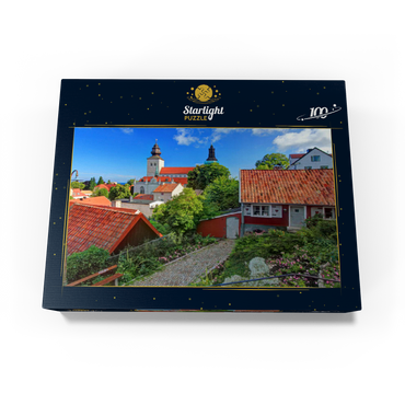 Old town with St. Mary's Cathedral, Visby, Gotland, Sweden 100 Jigsaw Puzzle box view1