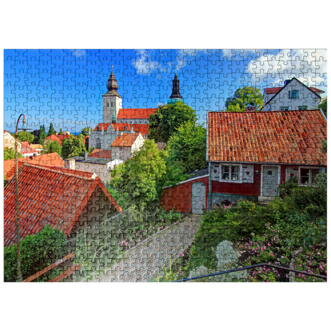 puzzleplate Old town with St. Mary's Cathedral, Visby, Gotland, Sweden 500 Jigsaw Puzzle