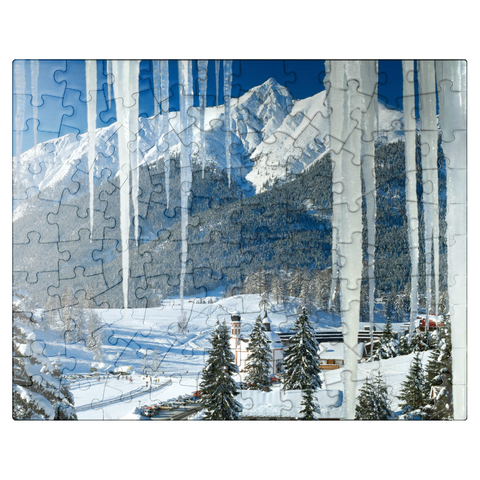 puzzleplate Seekircherl with Reitherspitze (2373m), Seefeld, Tyrol 100 Jigsaw Puzzle