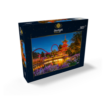 Chinese Pagoda at Tivoli Lake in Amusement Park 500 Jigsaw Puzzle box view1