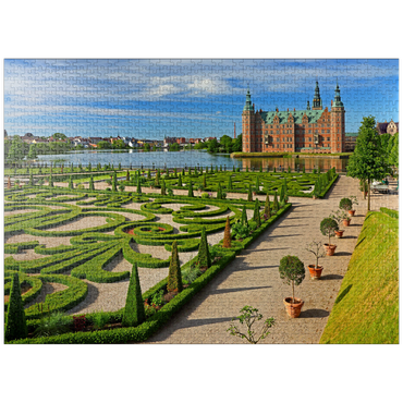 puzzleplate Frederiksborg moated castle, Hilleröd, Zealand, Denmark 1000 Jigsaw Puzzle