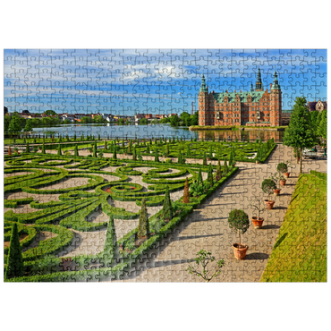 puzzleplate Frederiksborg moated castle, Hilleröd, Zealand, Denmark 500 Jigsaw Puzzle