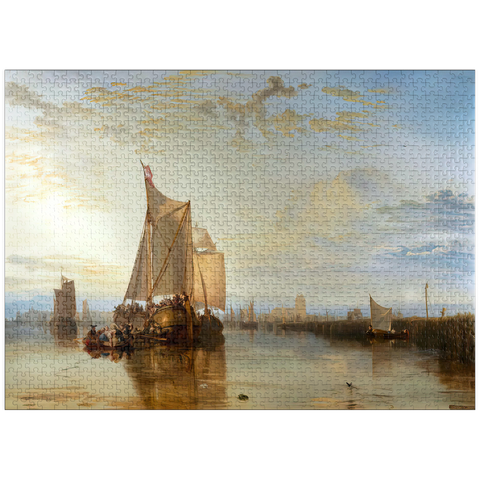 puzzleplate Dort or Dordrecht: The Dort packet-boat from Rotterdam becalmed 1000 Jigsaw Puzzle
