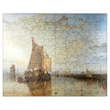 puzzleplate Dort or Dordrecht: The Dort packet-boat from Rotterdam becalmed 100 Jigsaw Puzzle