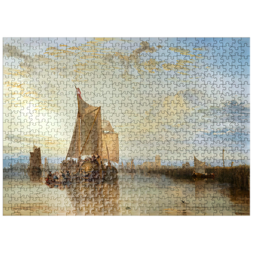 puzzleplate Dort or Dordrecht: The Dort packet-boat from Rotterdam becalmed 500 Jigsaw Puzzle