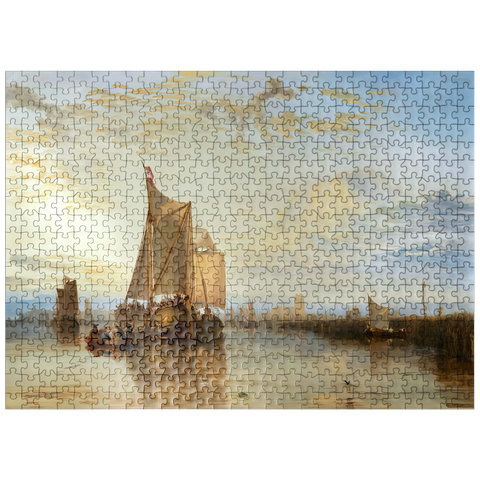 puzzleplate Dort or Dordrecht: The Dort packet-boat from Rotterdam becalmed 500 Jigsaw Puzzle