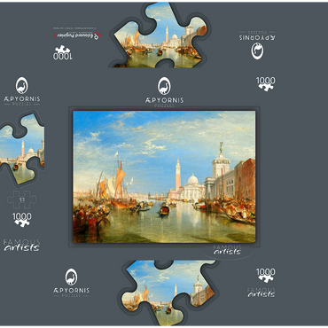Venice: The Dogana and San Giorgio Maggiore 1000 Jigsaw Puzzle box 3D Modell