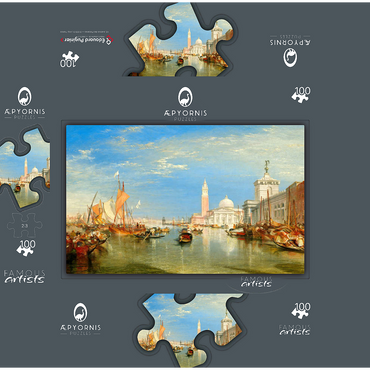 Venice: The Dogana and San Giorgio Maggiore 100 Jigsaw Puzzle box 3D Modell