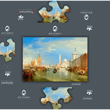 Venice: The Dogana and San Giorgio Maggiore 500 Jigsaw Puzzle box 3D Modell