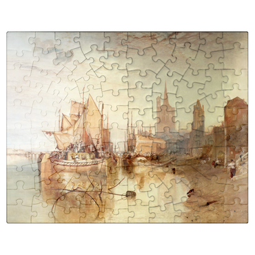 puzzleplate Cologne, the Arrival of a Packet-Boat: Evening 100 Jigsaw Puzzle
